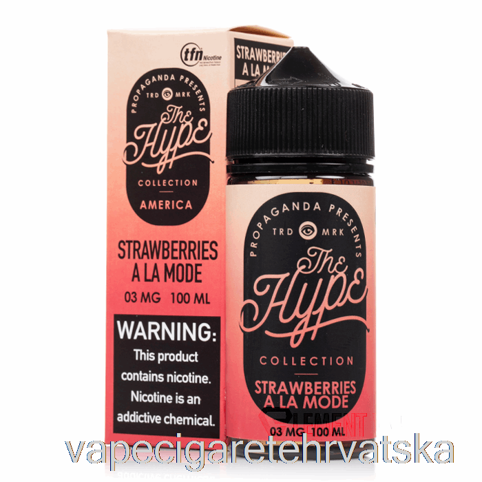 Vape Cigarete Hype - Jagode A La Mode - Propagandne E-tekućine - 100ml 0mg